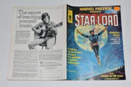 MARVEL PREVIEW NO. 4 MARVEL COMIC, first appearance of Star-Lord, comic shows signs of wear, but all