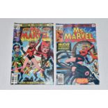 MS. MARVEL NOS. 16 & 18 MARVEL COMICS, first appearance of Mystique, comics show signs of wear,
