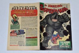 AMAZING SPIDER-MAN NO. 41 MARVEL COMIC, first appearance of Rhino, comic shows signs of wear, but