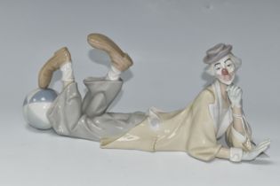 A LLADRO CLOWN, no 4618, designed by Salvador Furio in 1970, the figure lying on his front with head