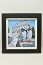 STEVE TANDY (BRITISH 1973) 'ROMAN HOLIDAY', a signed limited edition print on board depicting two