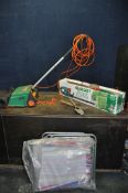 A COLLECTION OF GARDEN ELECTRICALS AND TOOLS including a Qualcast 370 hedge trimmer (PAT pass and