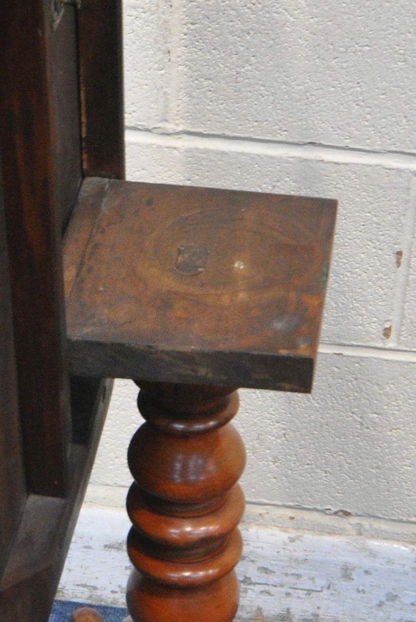 A VICTORIAN MAHOGANY TILT TOP TRIPOD TABLE, raised on a turned support and three shaped legs, - Image 4 of 4