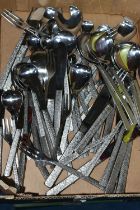 A QUANTITY OF 1960'S BARK DESIGN CUTLERY BY GERALD BENNEY FOR VINERS, seventy four pieces of cutlery