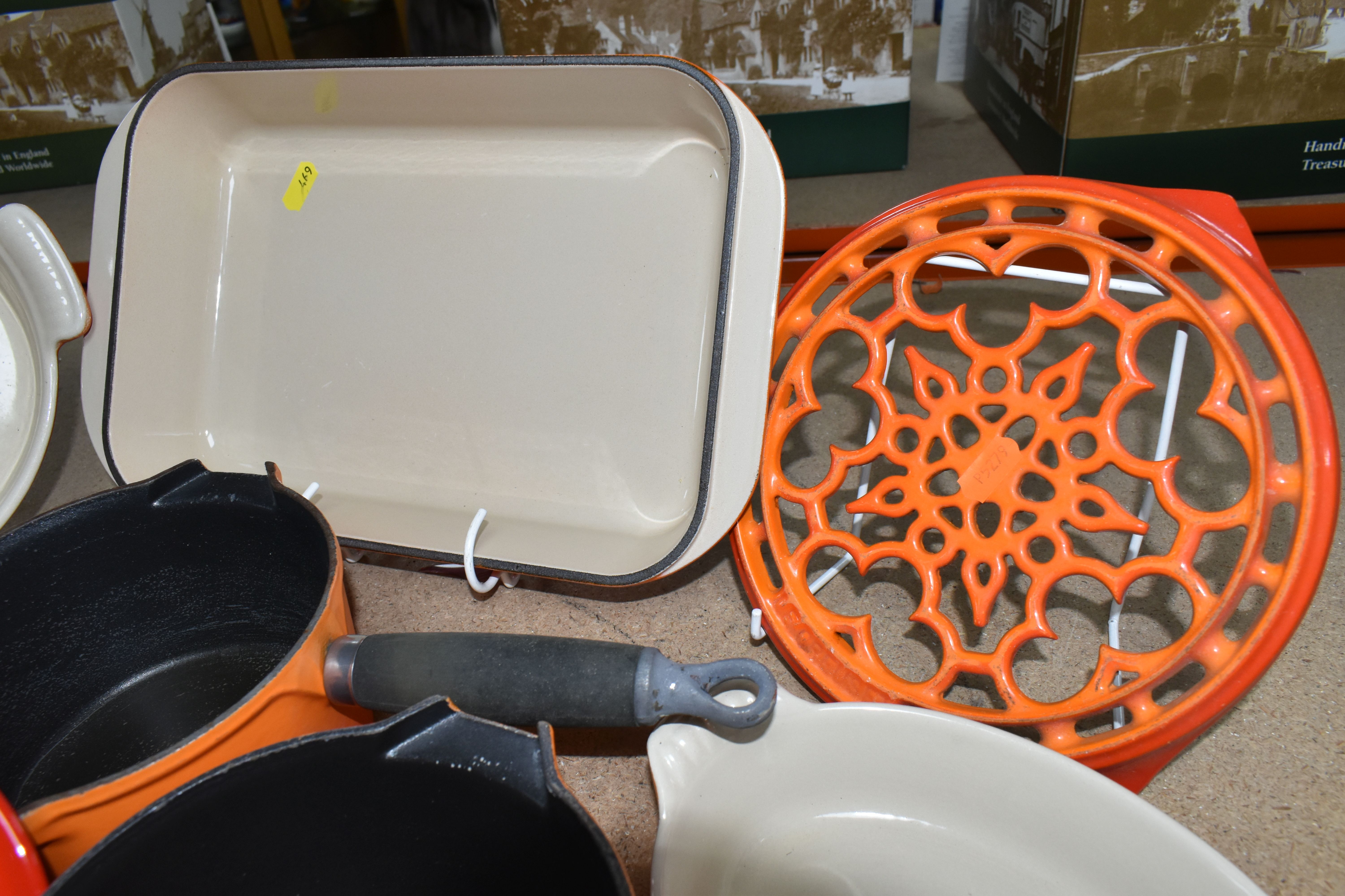 Le Creuset volcanic orange casserole dish