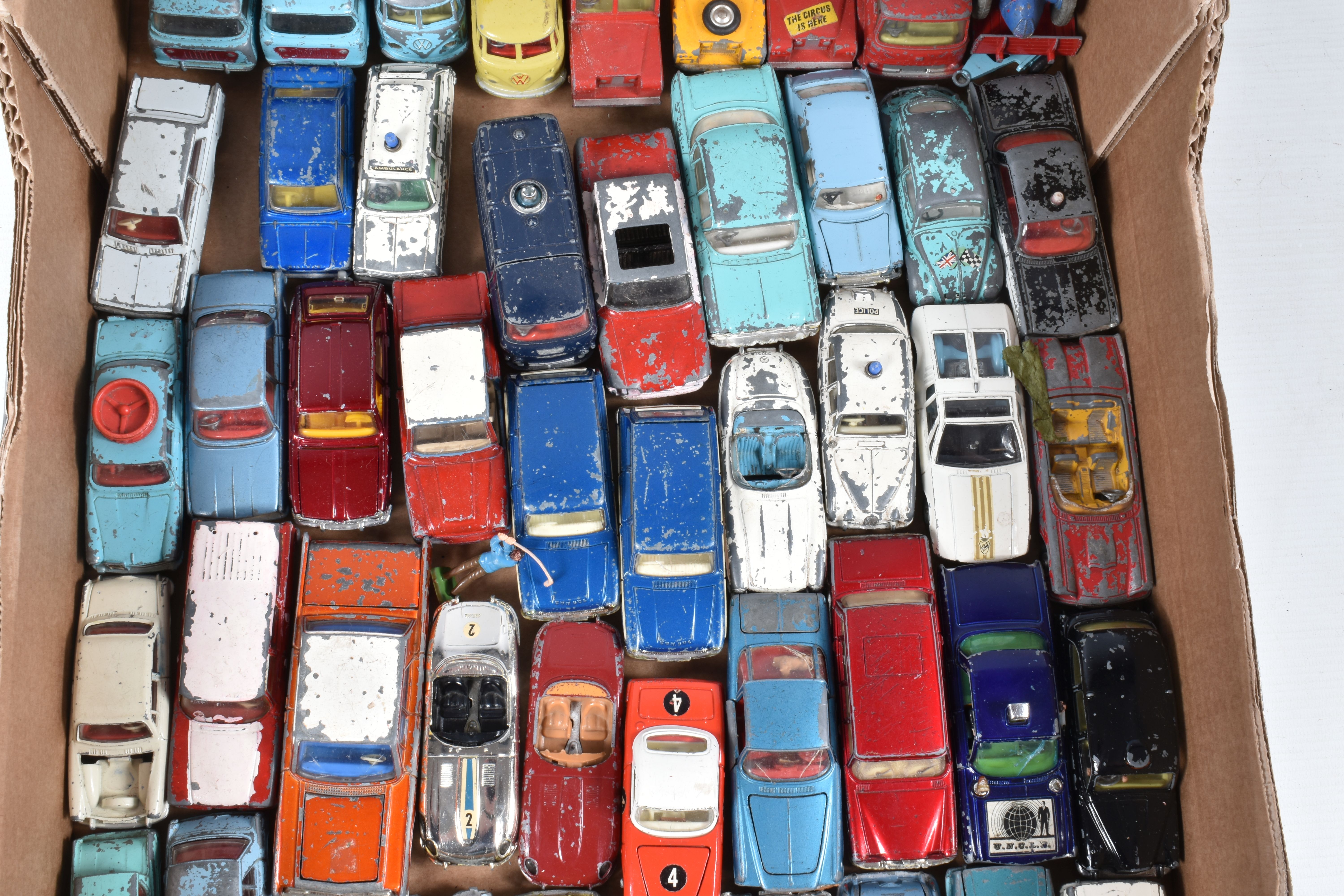 A QUANTITY OF UNBOXED AND ASSORTED PLAYWORN DIECAST VEHICLES, majority are Spot-On, Dinky and - Image 4 of 7