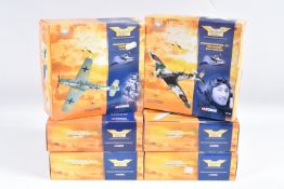 SIX BOXED 1:72 SCALE LIMITED EDITION FLYING ACES CORGI AVIATION ARCHIVE DIECAST MODEL AIRCRAFTS, the