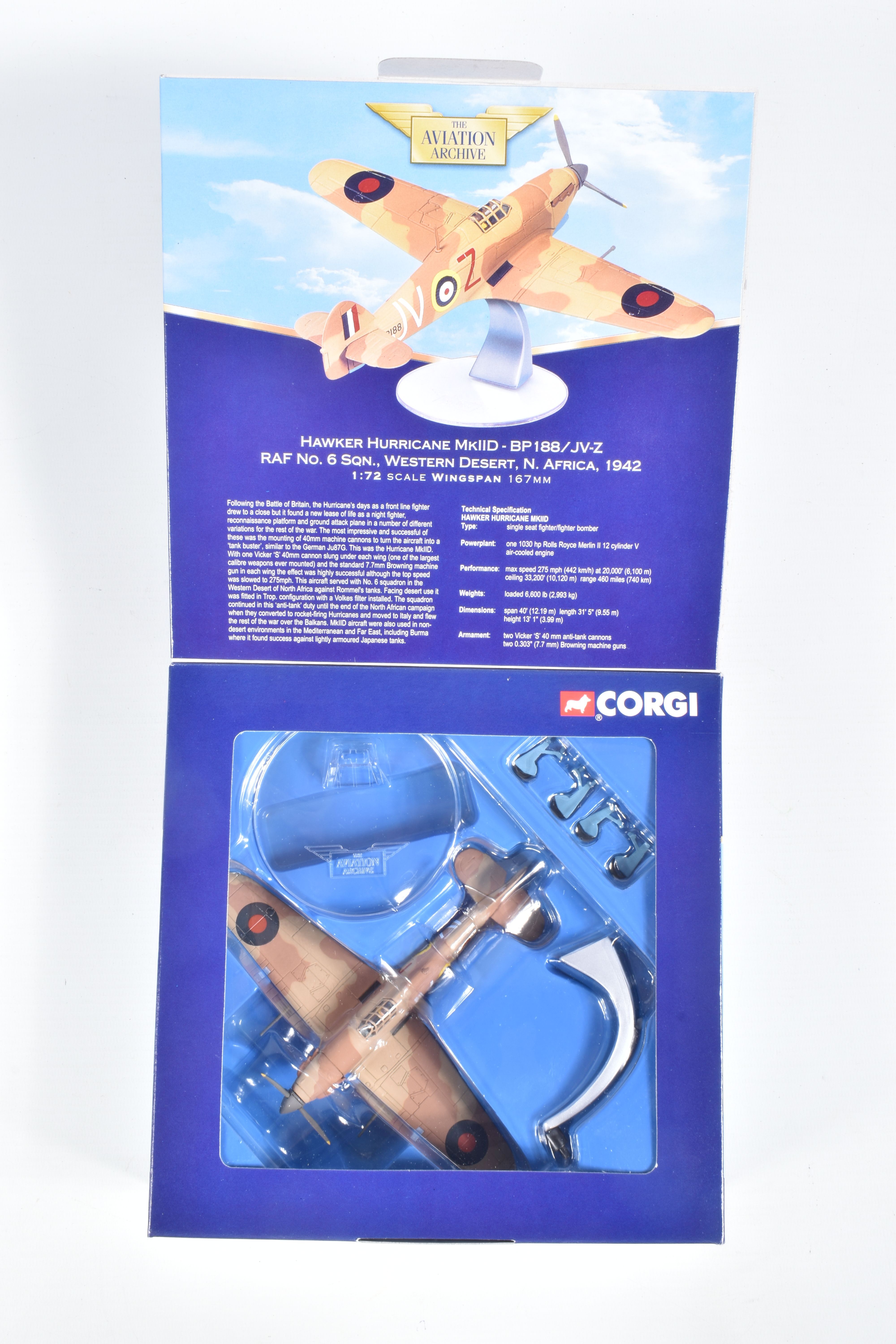 FIVE BOXED 1:72 SCALE LIMITED EDITION CORGI AVIATION ARCHIVE DIECAST MODEL AIRCRAFTS, the first a DH - Image 5 of 11