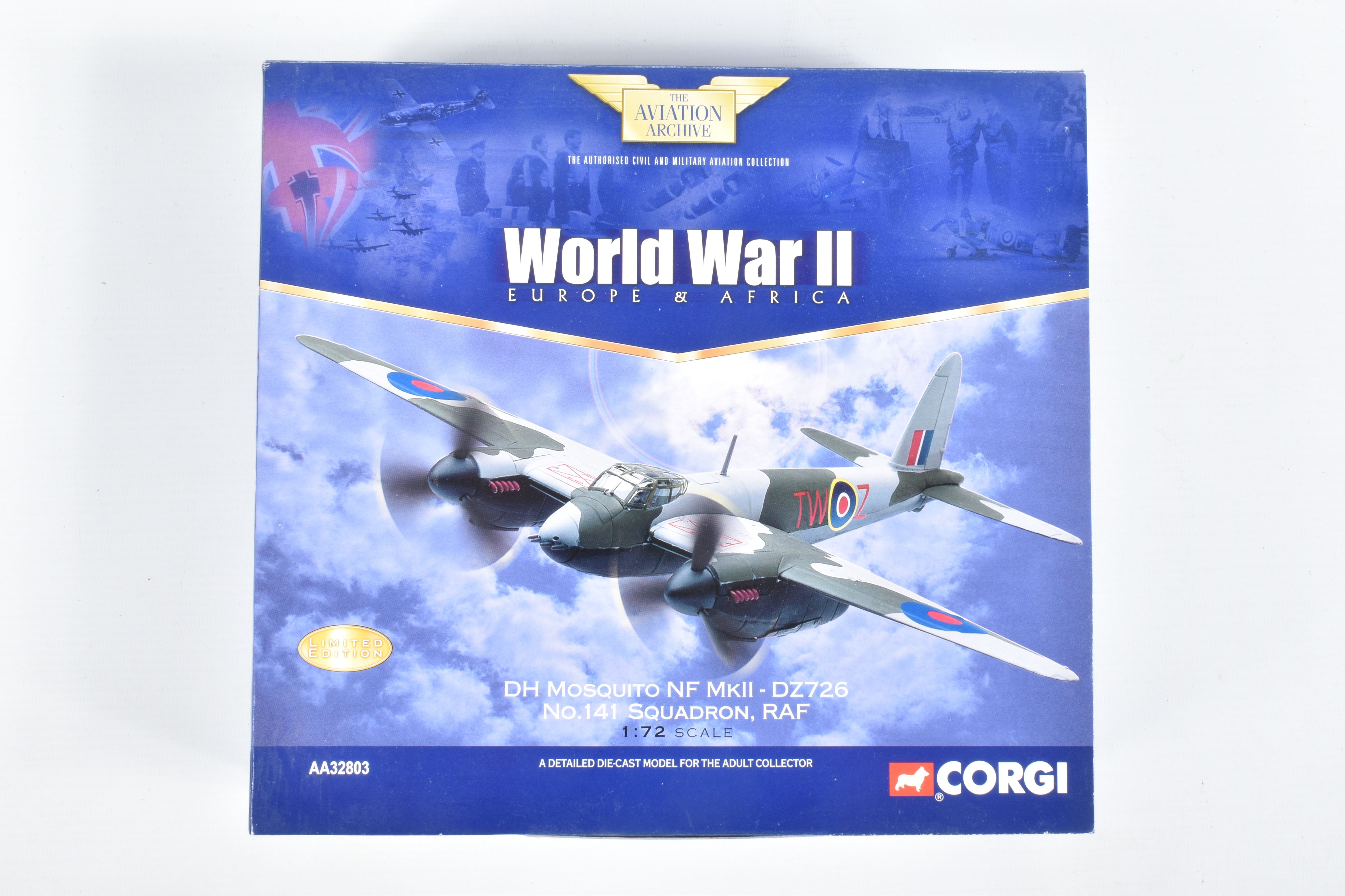 FIVE BOXED 1:72 SCALE LIMITED EDITION CORGI AVIATION ARCHIVE DIECAST MODEL AIRCRAFTS, the first a DH - Image 8 of 11