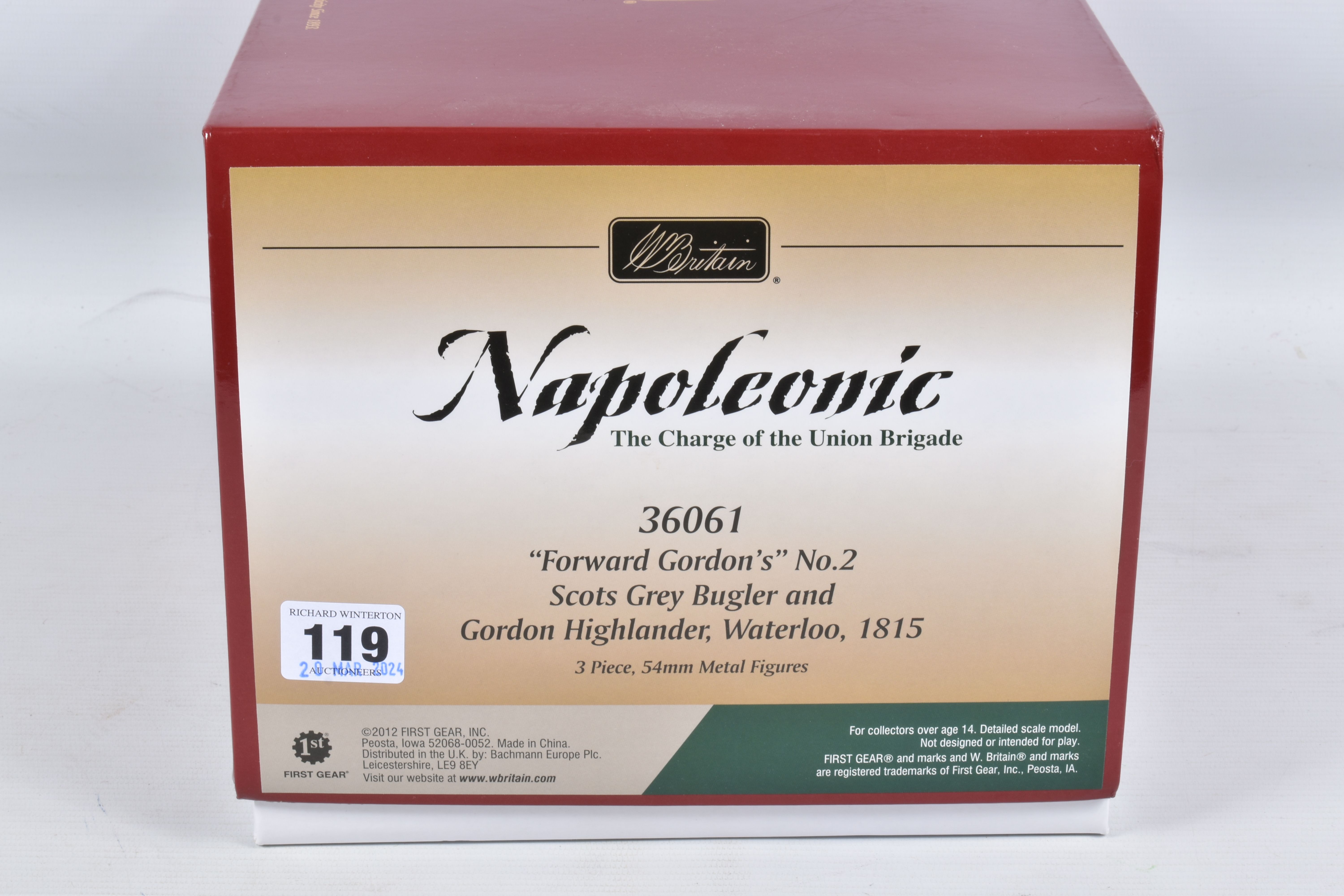 A BOXED BRITAINS NAPOLEONIC SET, numbered 36061, Forward Gordons no 2 ...