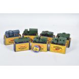 SEVEN BOXED MOKO LESNEY MATCHBOX SERIES MILITARY VEHICLES, Saracen Personnel Carrier, No.54, D.U.K.