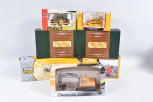 EIGHT BOXED MODEL CONSTRUCTION VEHICLES, the first a First Gear 1:50 scale TD-15 Crawler Dozer,