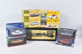 SEVEN BOXED VANGUARDS DIECAST 1:43 SCALE MODEL VEHICLES, to include Ford Cortina MkIV in Ghia