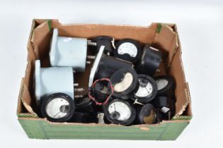 A COLLECTION OF ASSORTED MILITARY ELECTRICAL DEVICES AND GUAGES, this lot includes nineteen small
