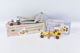 TWO BOXED FRENCH DINKY SUPERTOYS, Unic Articulated Boilot Car Transporter, No.39A and Richier Road