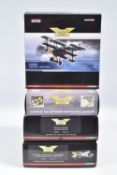 FOUR BOXED LIMITED EDITION CORGI AVIATION ARCHIVE DIECAST MODEL AIRCRAFTS, the first is a 1:72 scale