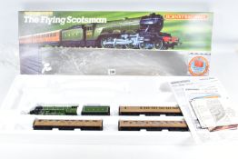 A BOXED HORNBY OO GAUGE FLYING SCOTSMAN TRAIN SET, No.R869, version featuring Supersound, comprising