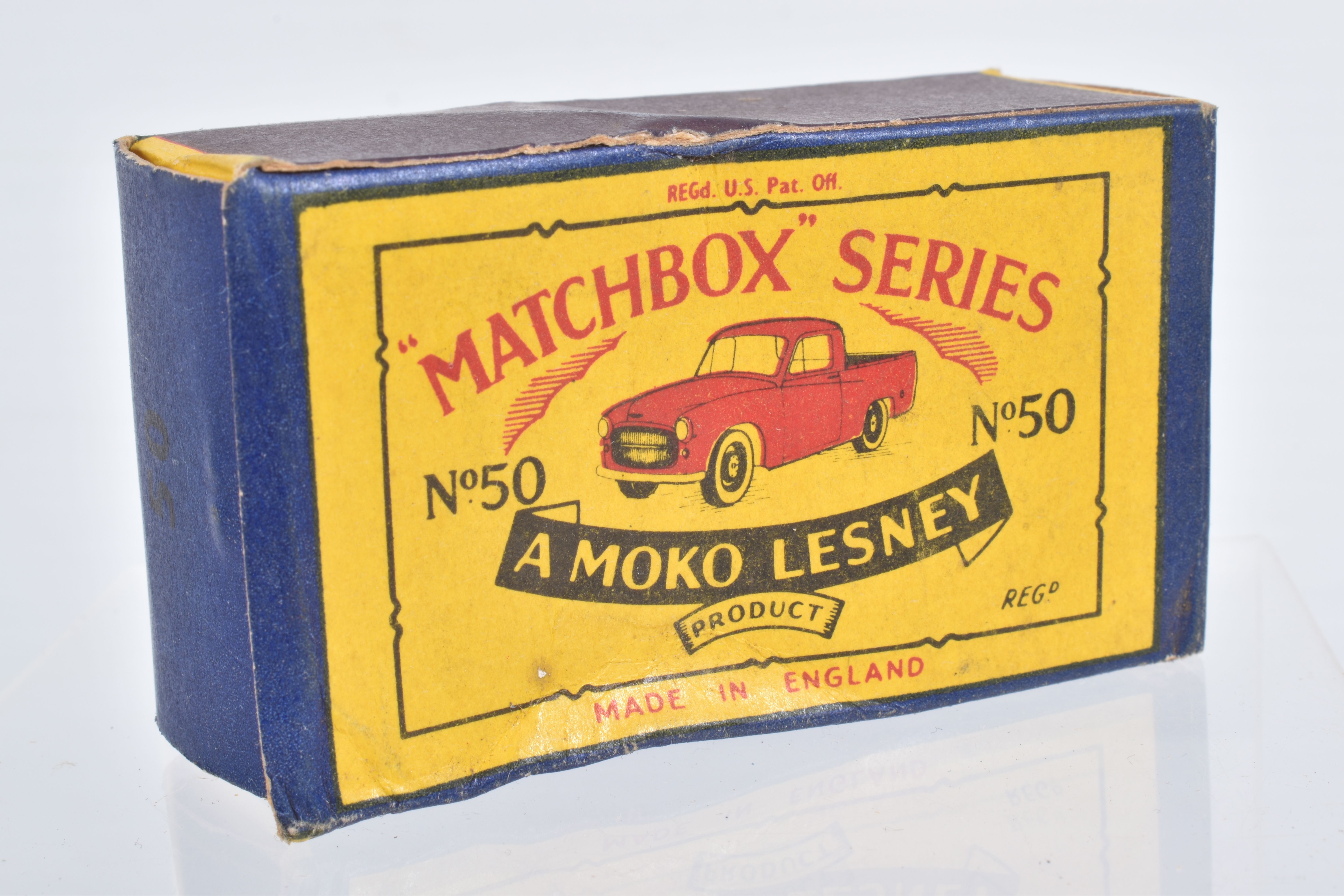 FIVE BOXED MOKO LESNEY MATCHBOX SERIES VAN MODELS, Volkswagen Van, No.34, metal wheels, Bedford - Image 24 of 36