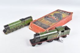 A BOXED CONSTRUCTED BURNETT 'UBILDA' CLOCKWORK TINPLATE 4-4-2 TANK LOCOMOTIVE, No.11861, lined green