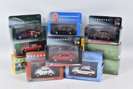 TWELVE BOXED VANGUARDS DIECAST 1:43 SCALE MODEL VEHICLES, to include a 100th Anniversary