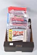 A COLLECTION OF CREWE ALEXANDRA FOOTBALL CLUB PROGRAMMES APPROXIMATELY 150 OVER VARIOUS DECADES,