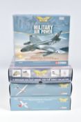 FOUR BOXED CORGI CLASSICS AVIATION ARCHIVE LIMITED EDITION MILITARY AIR POWER MODELS, 1/144 scale