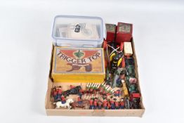 A QUANTITY OF ASSORTED VINTAGE TOYS, to include two sizes of boxed Progress Gyroscope Tops, both