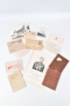 A SMALL COLLECTION OF MILITARY EPHEMERA, to include WWII pay and service books, photos, WWI