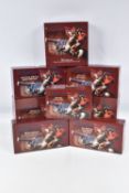 EIGHT BOXED BRITAINS BRITISH NAPOLEONIC WARS WATERLOO FIGURES AND SETS, to include two Royal