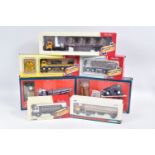 SEVEN BOXED 1:50 SCALE CORGI HAULAGE MODELS, the first a limited edition Road Transport Heritage