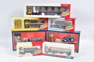 SEVEN BOXED 1:50 SCALE CORGI HAULAGE MODELS, the first a limited edition Road Transport Heritage