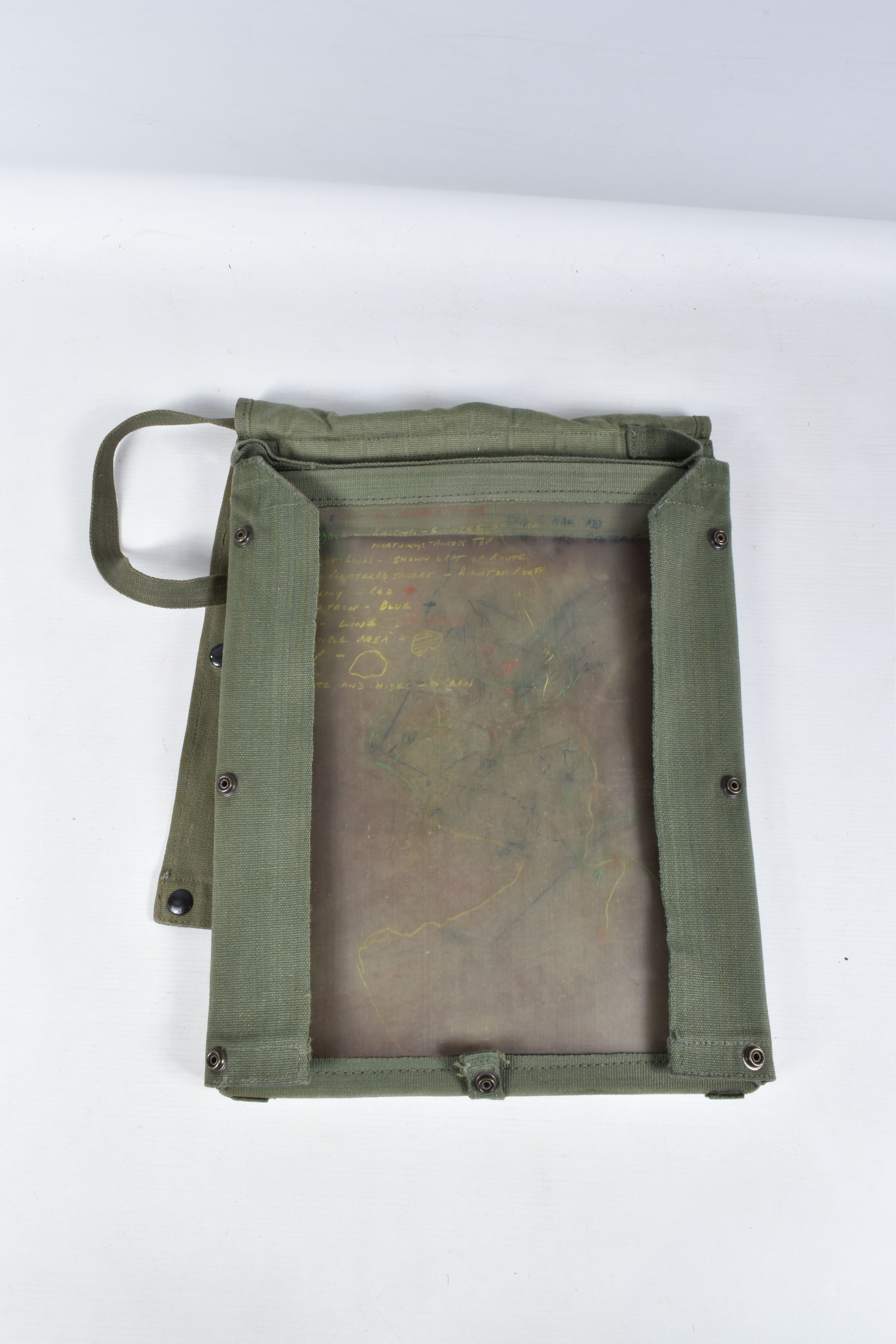 A WWII 1945 DATED MAP CASE ALONG WITH A SELECTION OF BELTS AND BADGES ETC, the map case is made by - Image 7 of 8