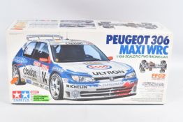 A BOXED TAMIYA PEUGEOT 306 MAXI WRC 1:10 SCALE R/C FWD RACING CAR, FF02, item 58224 9800, outer