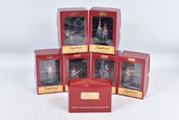 SEVEN BOXED BRITAINS BRITISH 42ND HIGHLANDER FIGURES, to include numbered 36017, 36018, 36020,