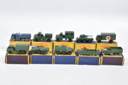 TEN BOXED MOKO LESNEY MATCHBOX SERIES MILITARY VEHICLES, M3 Personnel Carrier, No.49, with star to