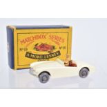 A BOXED MOKO LESNEY MATCHBOX SERIES M.G.A. SPORTS CAR, No.19, off white body with silver trim, red