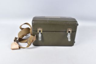 A MILITARY ELLIOTT TOBIAS ANTI INTRUSION ALARM, in its original case, this portable alarm system was
