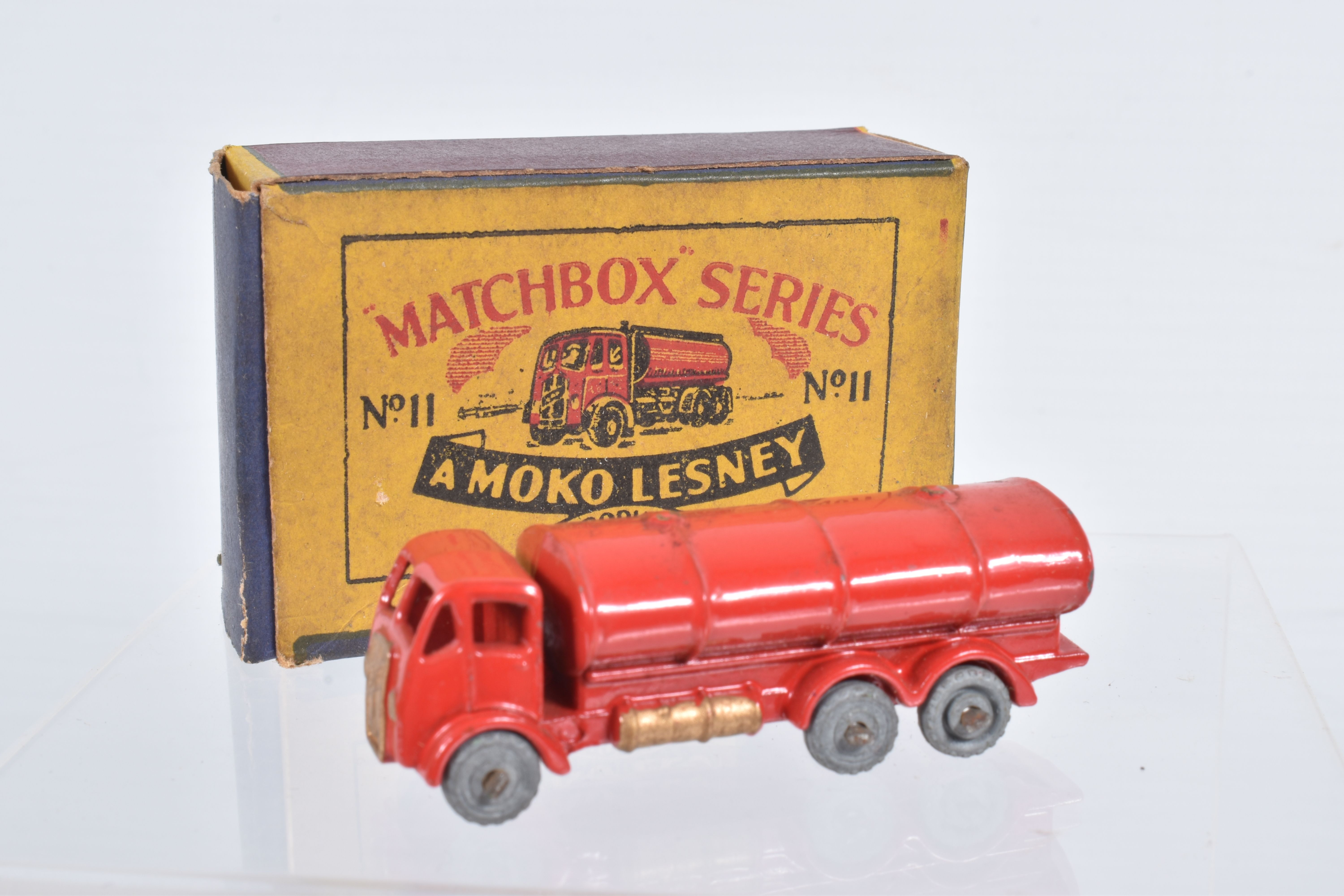 SEVEN BOXED MOKO LESNEY MATCHBOX SERIES LORRY AND TRUCK MODELS, E.R.F. Road Tanker 'Esso', No.11, - Image 15 of 44