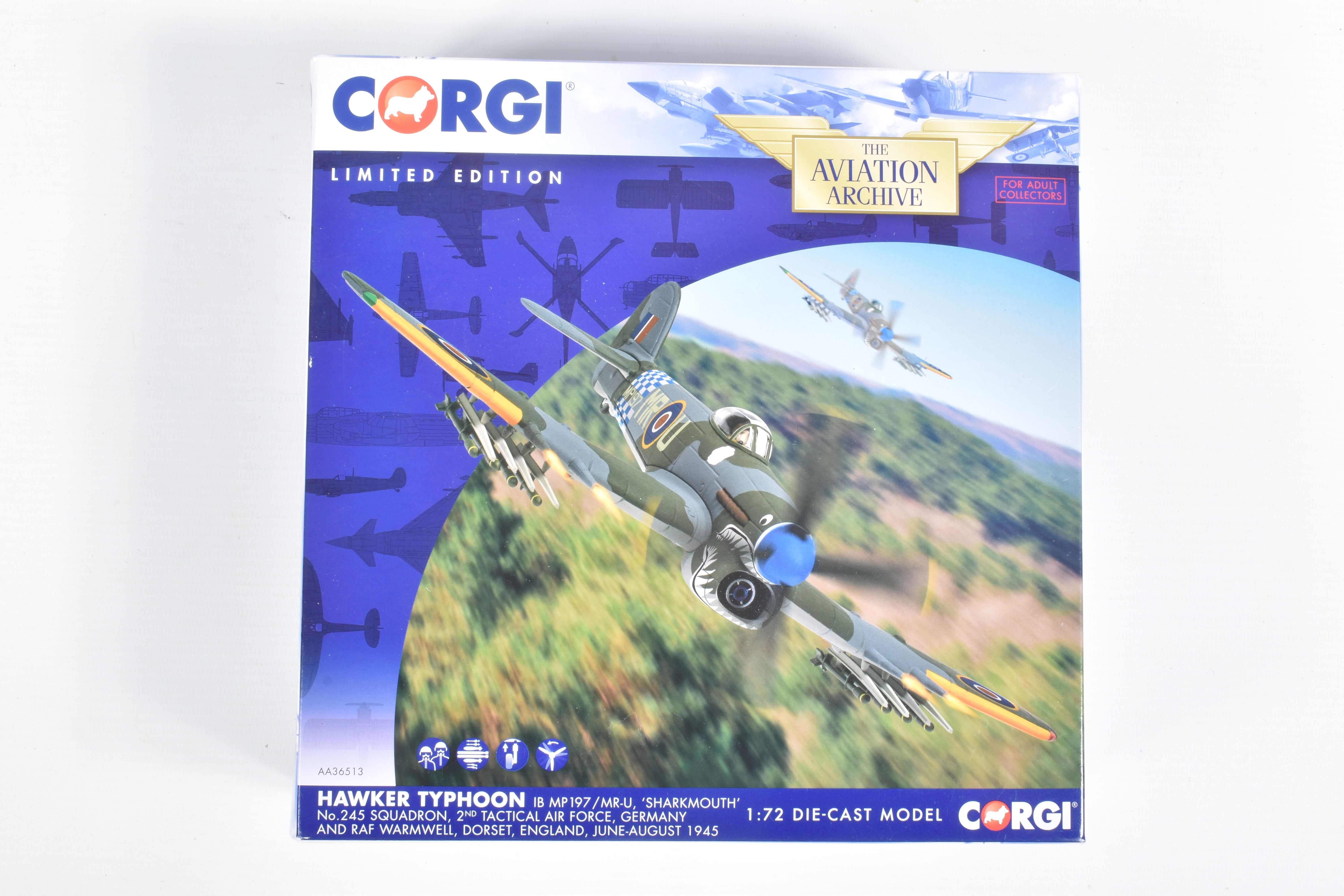 THREE BOXED 1:72 SCALE CORGI AVIATION ARCHIVE DIECAST MODEL AIRCRAFTS, the first a Corgi Predators - Image 4 of 7