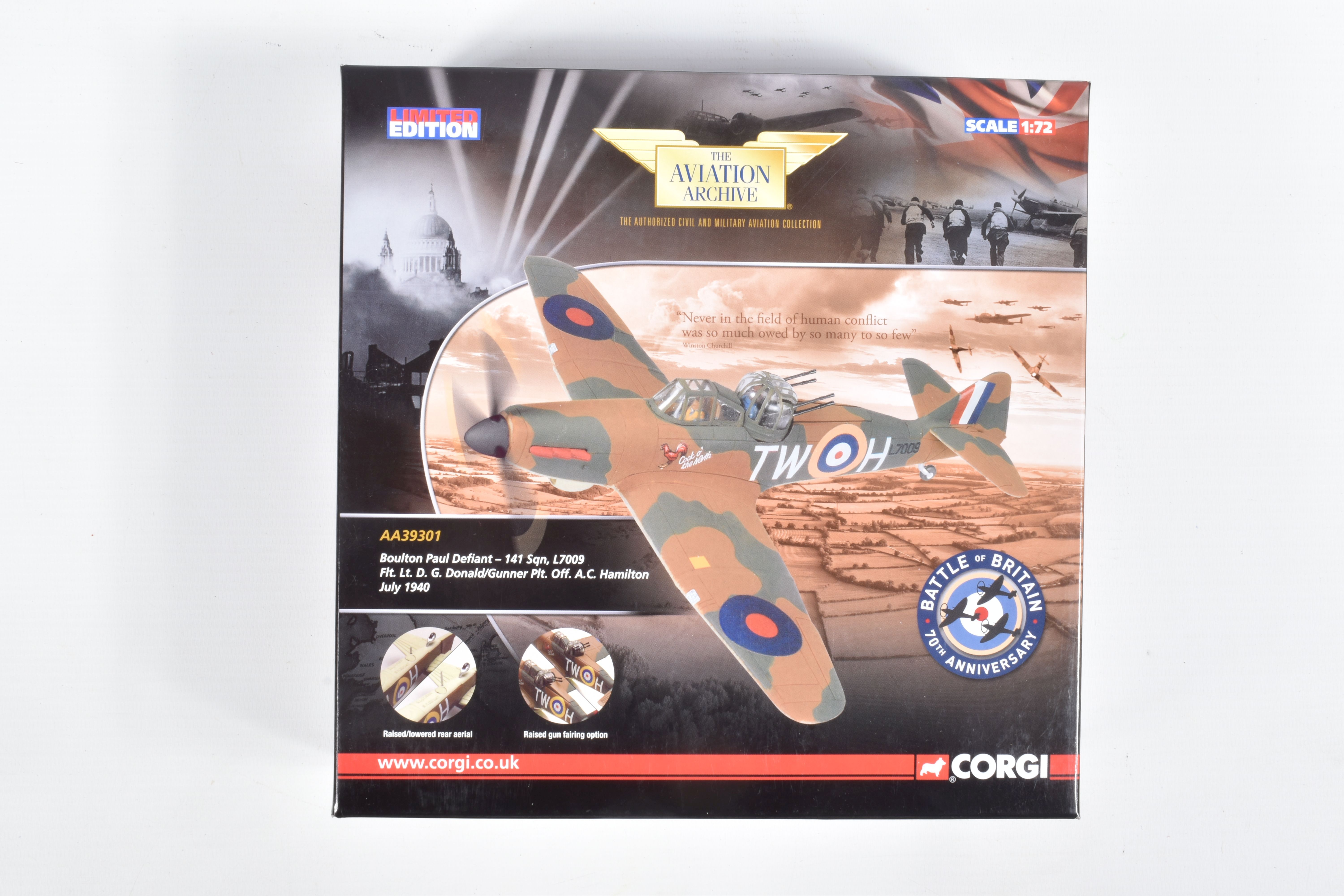 FOUR BOXED 1:27 SCALE LIMITED EDITION CORGI AVIATION ARCHIVE DIECAST MODEL AIRCRAFTS, the first is a - Image 4 of 9