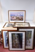 FIVE FRAMED MILITARY PRINTS BY DAVID ROWLANDS, to include a limited edition Zulu! print, numbered 52