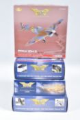 FOUR BOXED 1:72 SCALE CORGI AVIATION ARCHIVE DIECAST MODEL AIRCRAFTS, the first a Gloster Sea