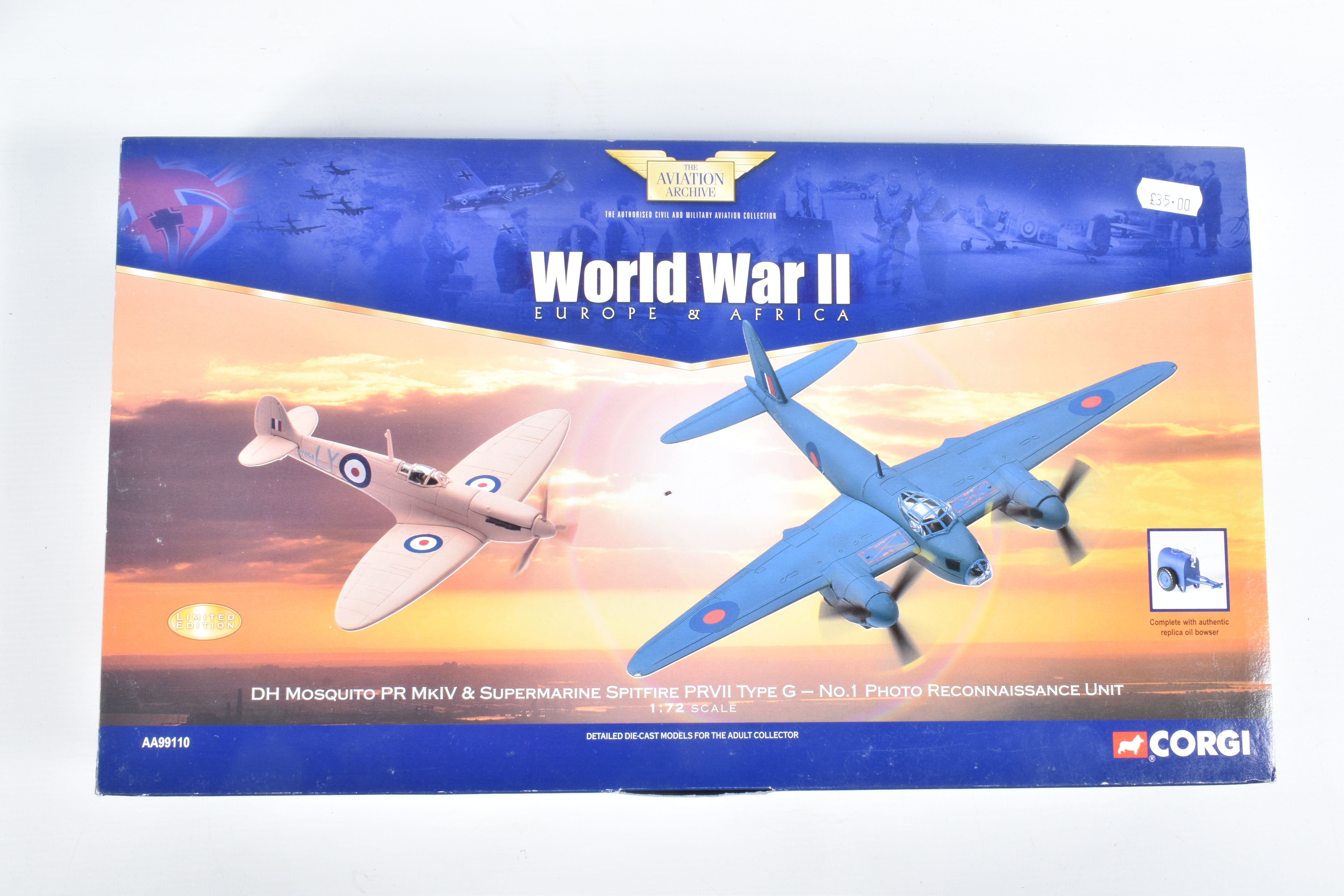 FIVE BOXED 1:72 SCALE LIMITED EDITION CORGI AVIATION ARCHIVE DIECAST MODEL AIRCRAFTS, the first a DH - Image 2 of 11