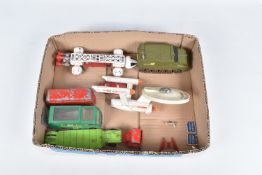 A QUANTITY OF UNBOXED AND ASSORTED PLAYWORN DIECAST VEHICLES, to include Dinky Toys Shado 2