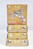 FOUR BOXED LIMITED EDITION 1:72 SCALE WORLD WAR II CORGI AVIATION ARCHIVE DIECAST MODEL AIRCRAFTS,