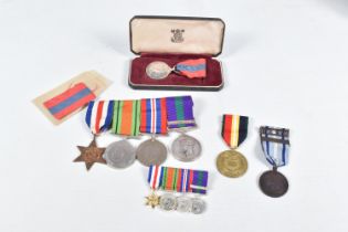 AN OFFICERS WWII AND GENERAL SERVICE MEDAL GROUP, life saving medal, Imperial service medal and a