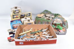 AN UNBOXED MATCHBOX ELECTRONIC THUNDERBIRDS TRACY ISLAND PLAY SET, appears in working order but