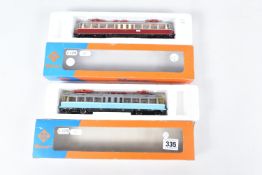 TWO BOXED ROCO HO GAUGE D.B. GLASS TRAIN ELECTRIC RAILCARS, Class ET 91 No.43525 and Class 491 No.