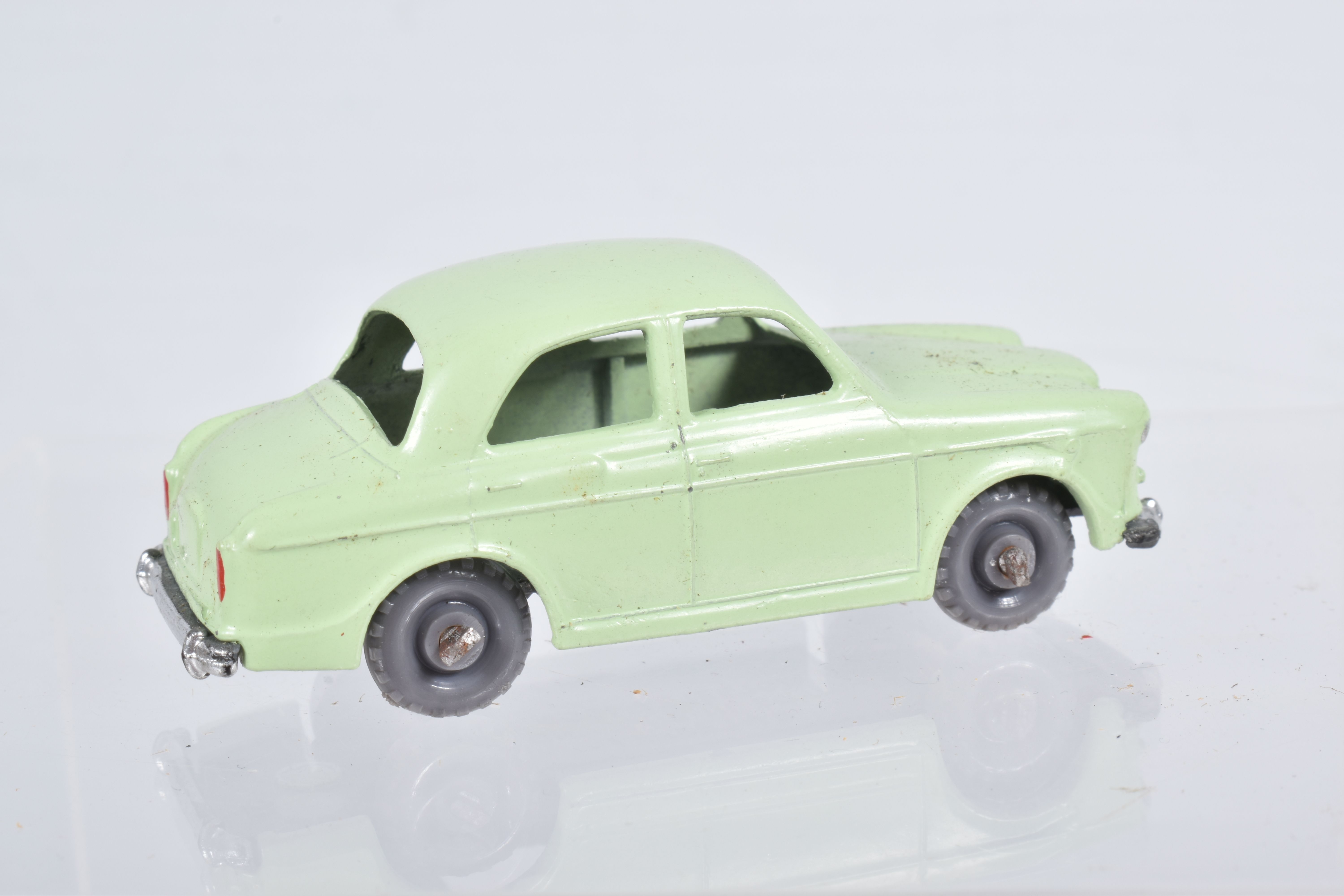 SIX BOXED MOKO LESNEY MATCHBOX SERIES CAR MODELS, Ford Anglia, No.7, grey plastic wheels, Volkswagen - Image 11 of 36