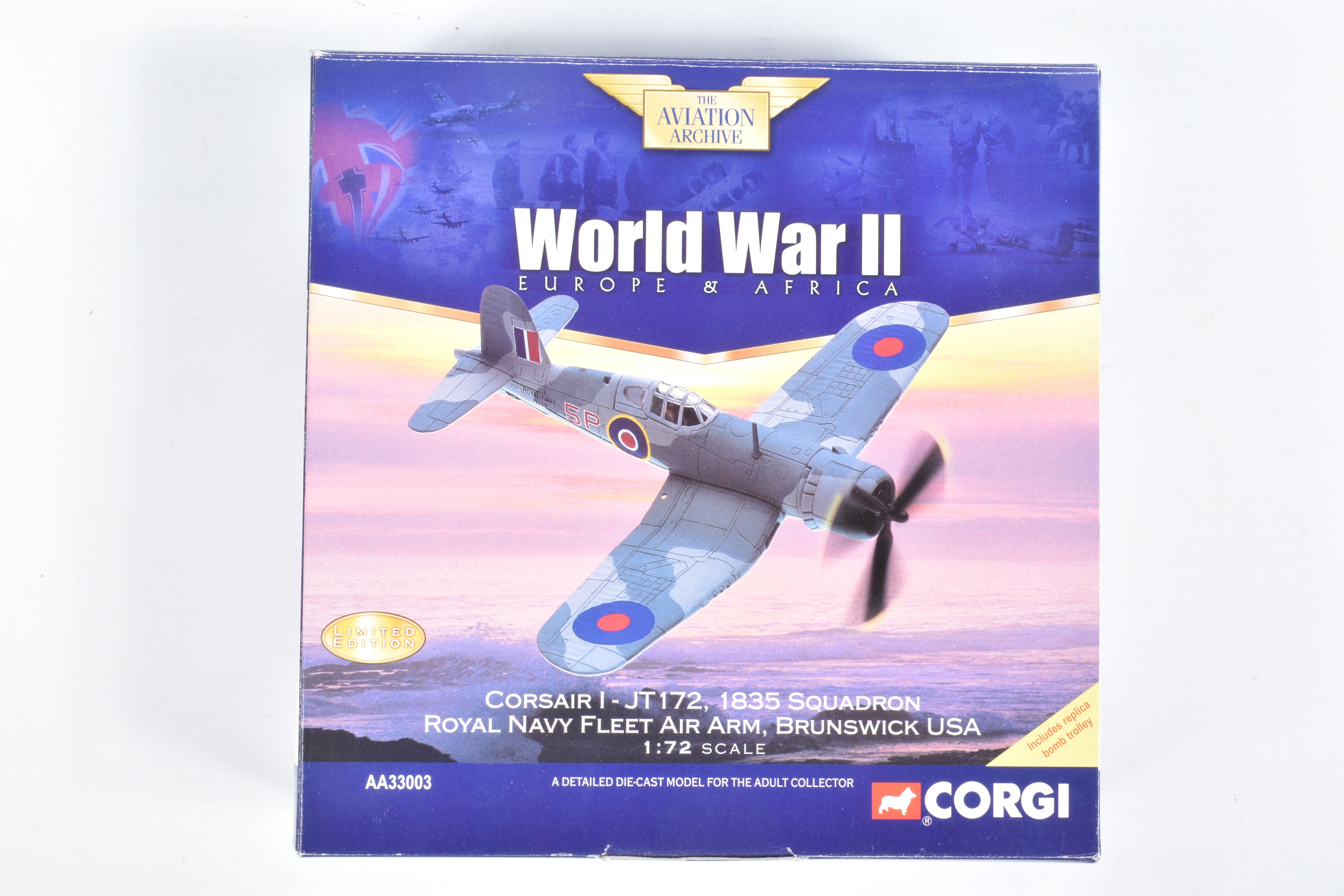 FIVE BOXED 1:72 SCALE LIMITED EDITION CORGI AVIATION ARCHIVE DIECAST MODEL AIRCRAFTS, the first a DH - Image 10 of 11